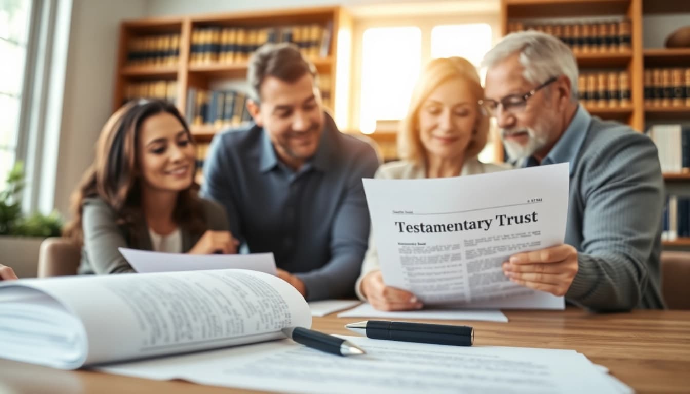 Understanding Testamentary Trusts with family planning and legal documents.