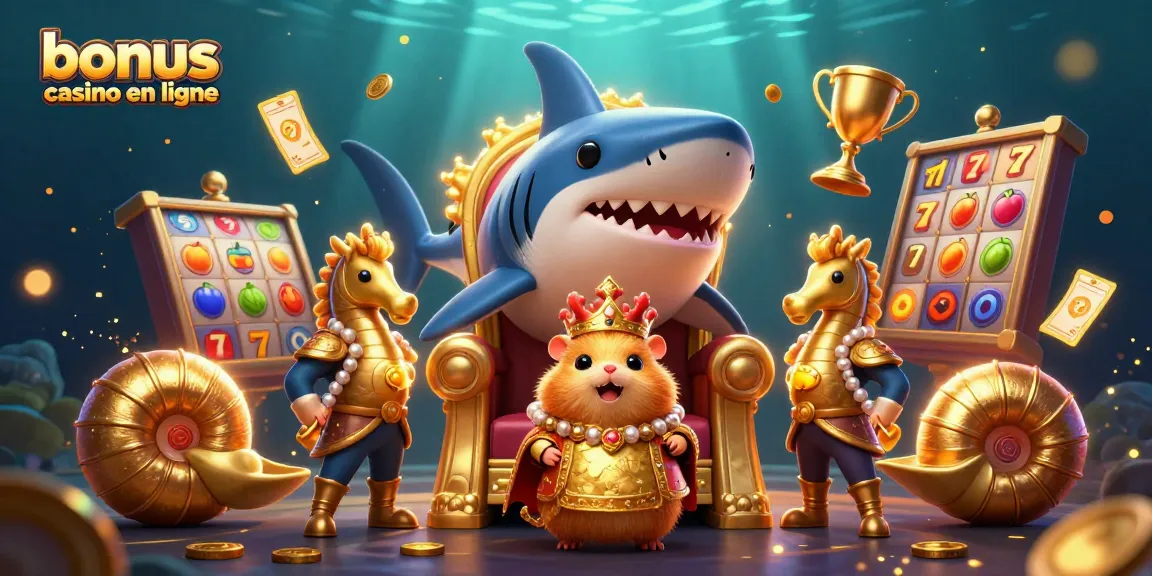 Profitez du monde captivant du bonus casino en ligne avec un roi hamster sur son trône.