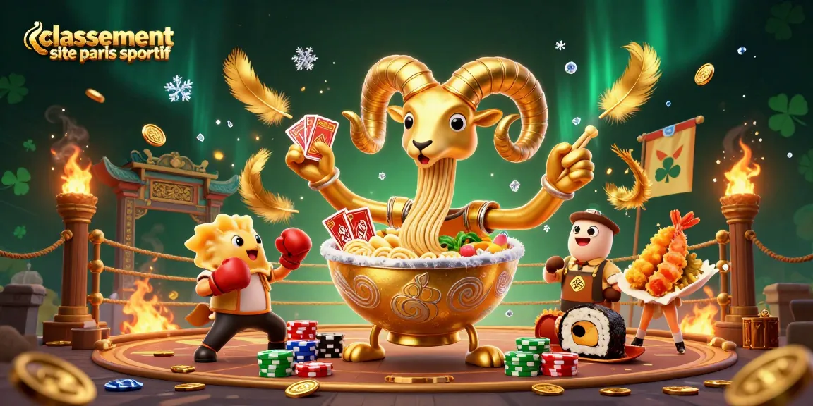 Classement site paris sportif : Illustration dynamique des paris sportifs avec une ambiance de casino.