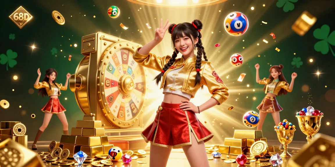 Engage with vibrant gameplay at 68D, where excitement shines through colorful lottery balls and rewards.