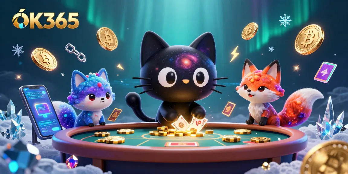 Experience a thrilling game at OK365's cosmic casino with captivating characters.