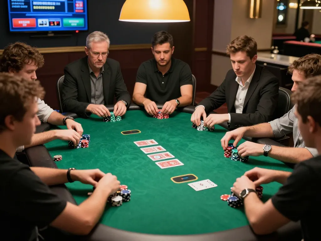 Players engage in a competitive poker game at TR88 online casino, highlighting strategy and excitement