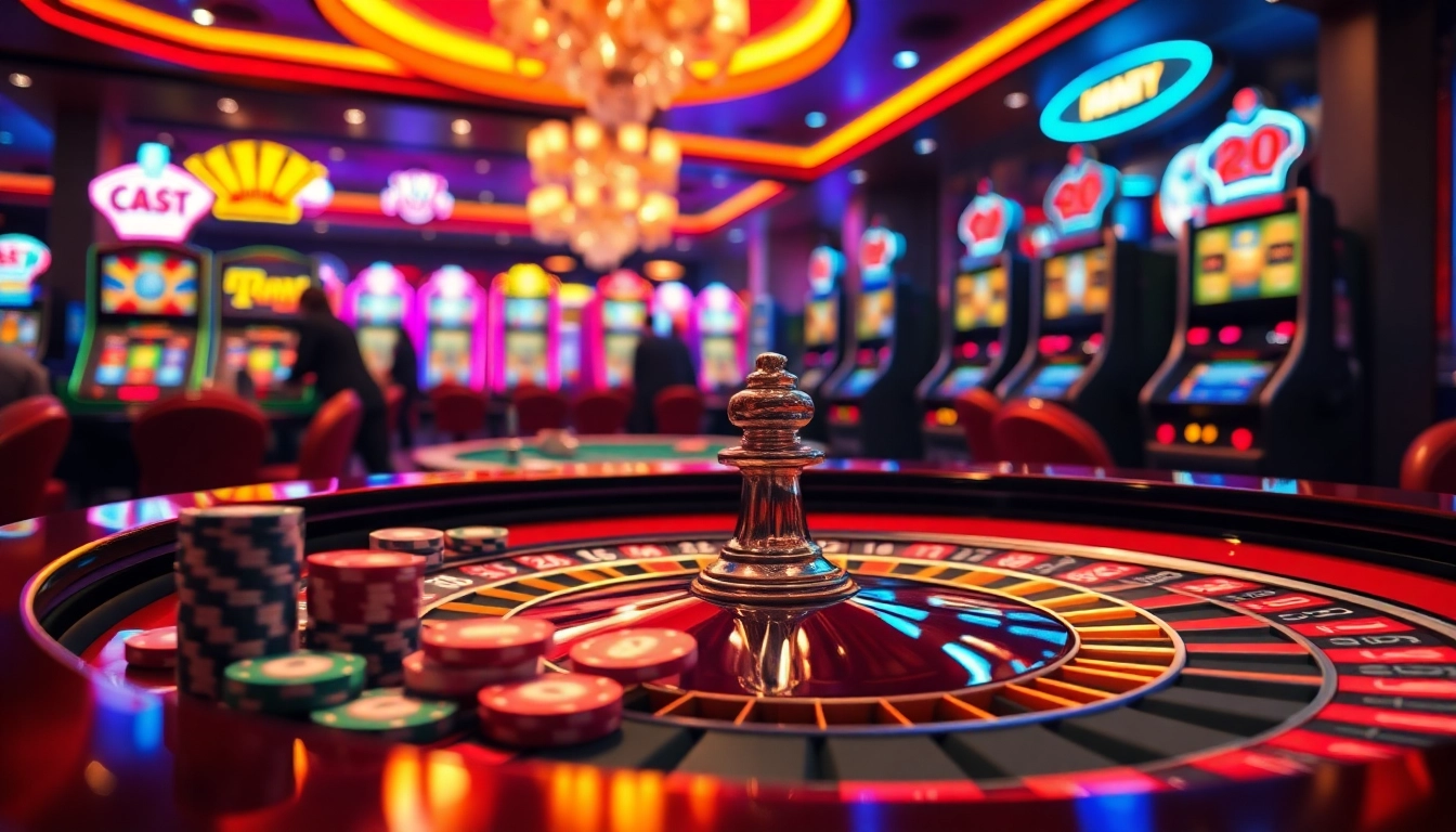 Experience the thrills at Non gamstop casino Uk with a vibrant roulette table amidst an energetic atmosphere.