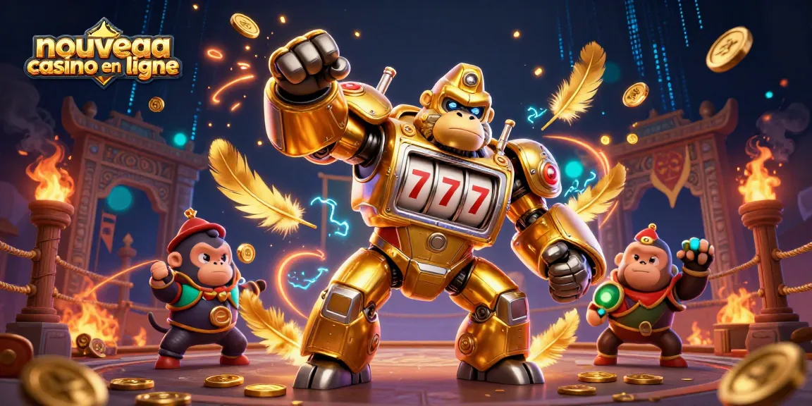 Nouveau casino en ligne : libérez la puissance du jeu avec un gorille doré transformeur et des machines à sous en action.