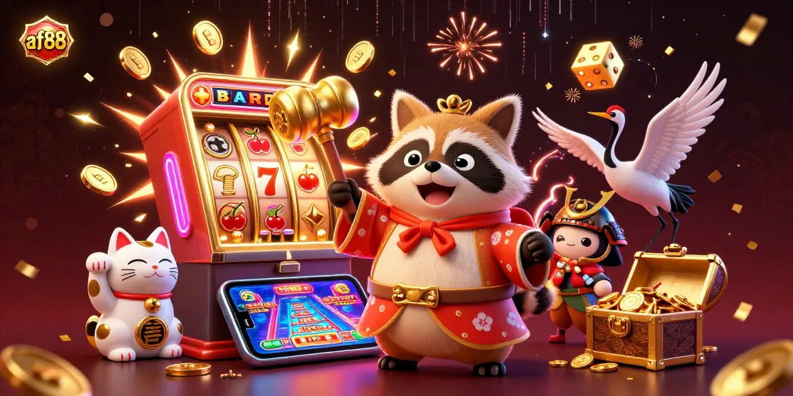 Spin and win with af88's vibrant casino scene featuring lucky symbols and dynamic gameplay!