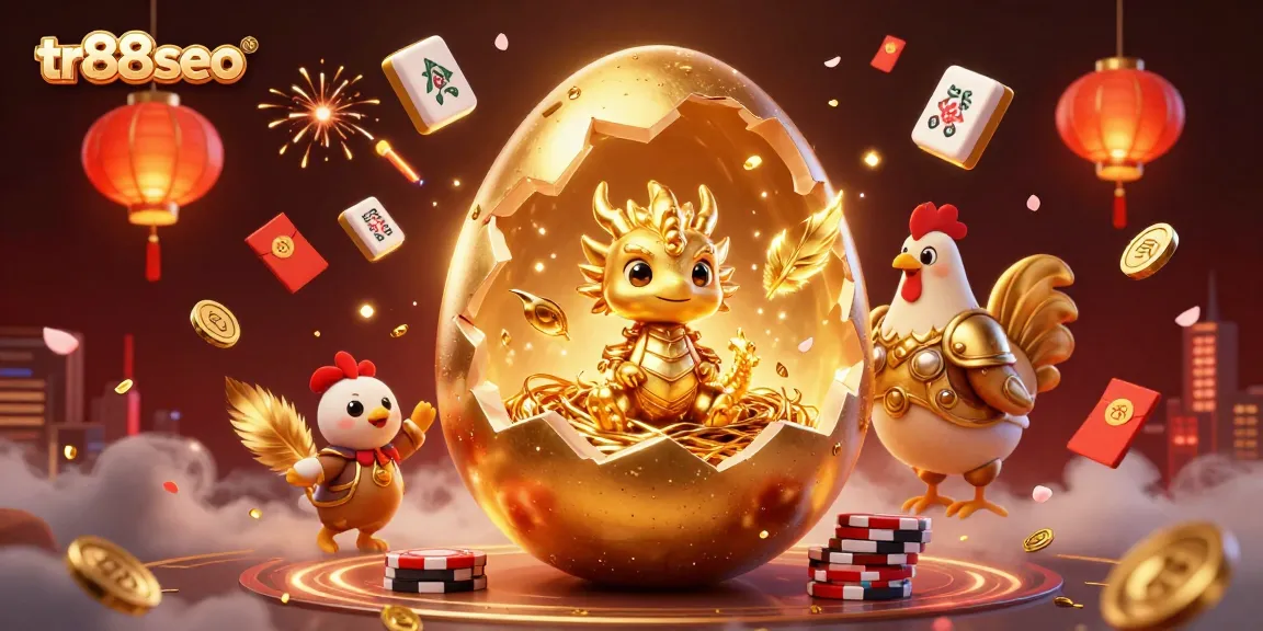 Experience excitement at tr88seo with a golden dragon and poker chips in a vibrant casino illustration.
