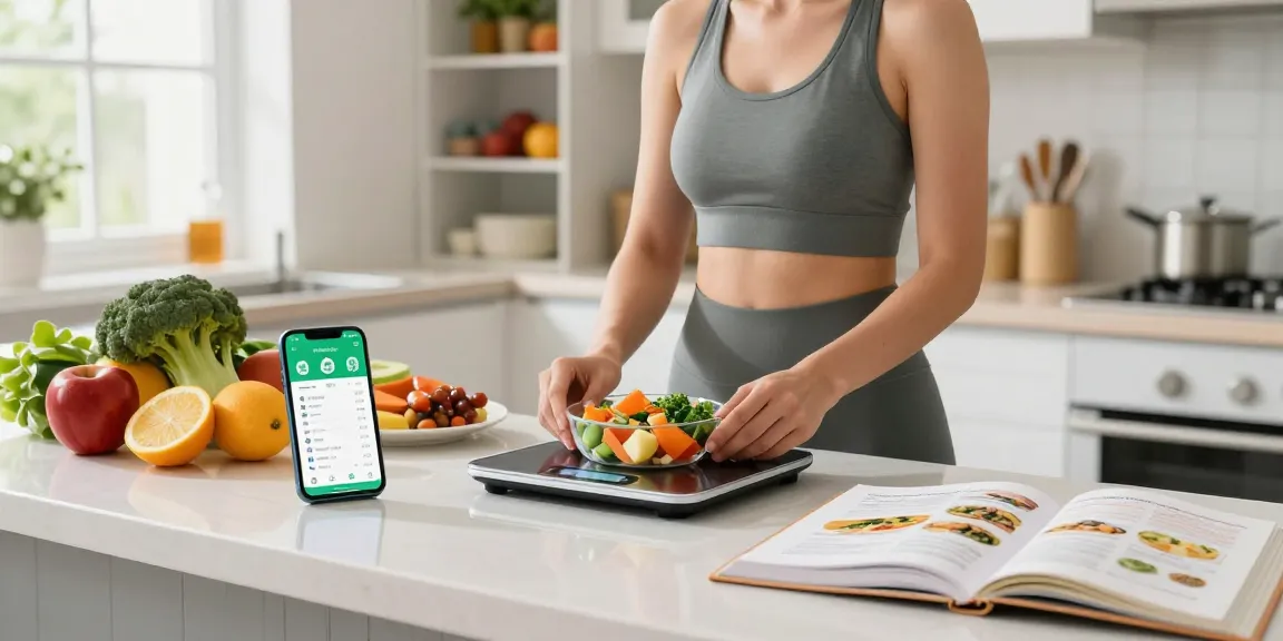 Healthy meal prep with best AI calorie tracker app displayed on smartphone