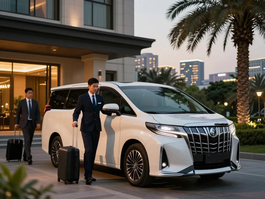 Trải nghiệm cho thuê xe Alphard với tiện nghi sang trọng trong một thành phố sôi động.