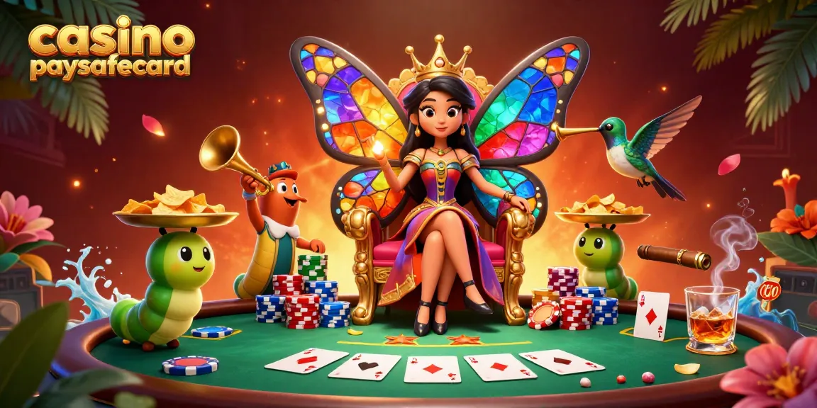 Découvrez le casino en ligne paysafecard avec la reine papillon et ses serviteurs. Amusez-vous avec élégance.