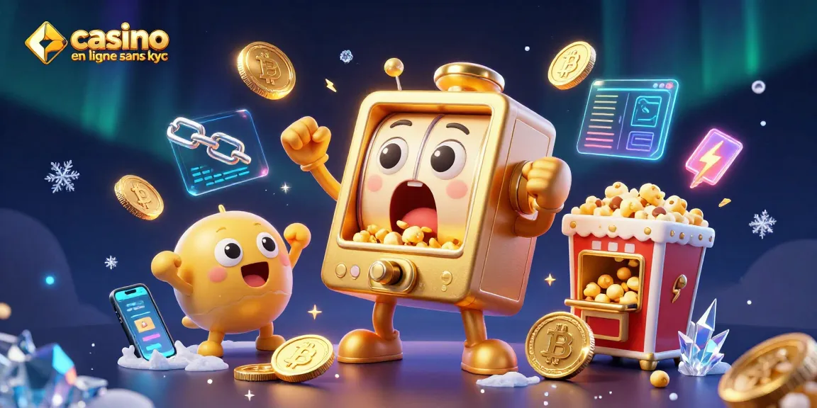 Casino en ligne sans KYC : machine à sous dorée gagnant avec des pièces d'or.