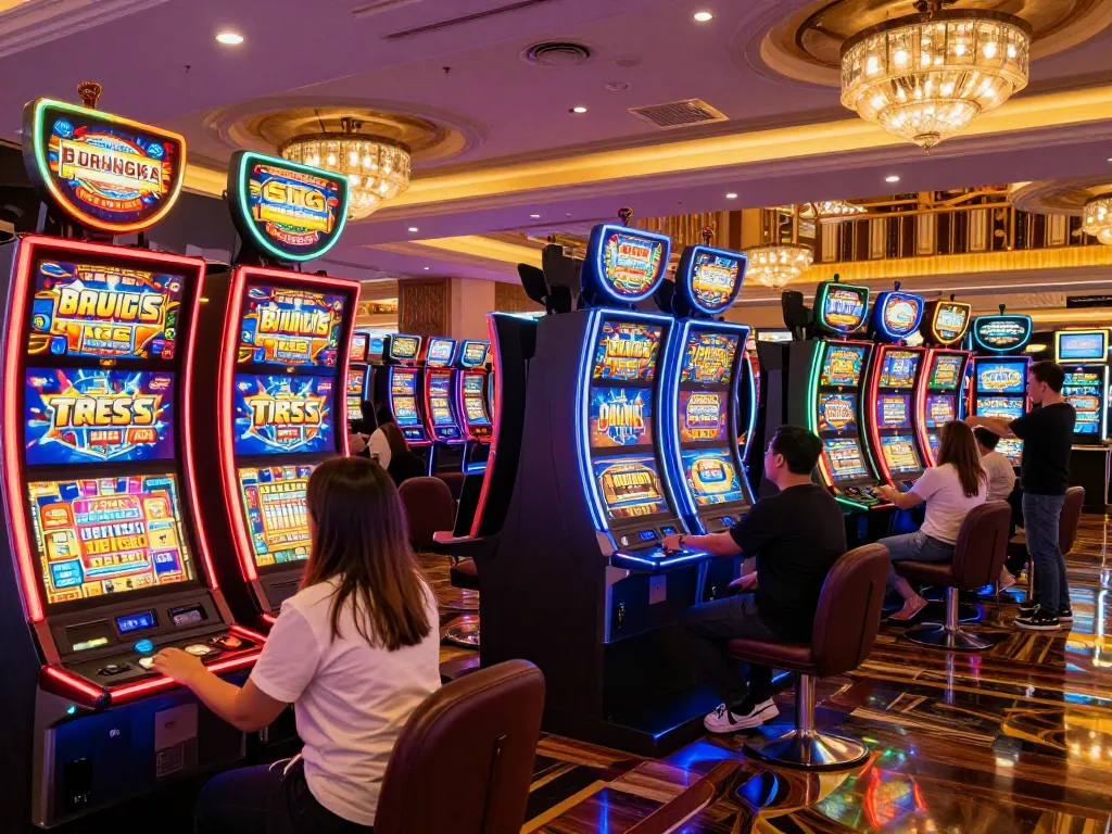 Experience the excitement of the best widget store while playing engaging slot machines with vibrant visuals
