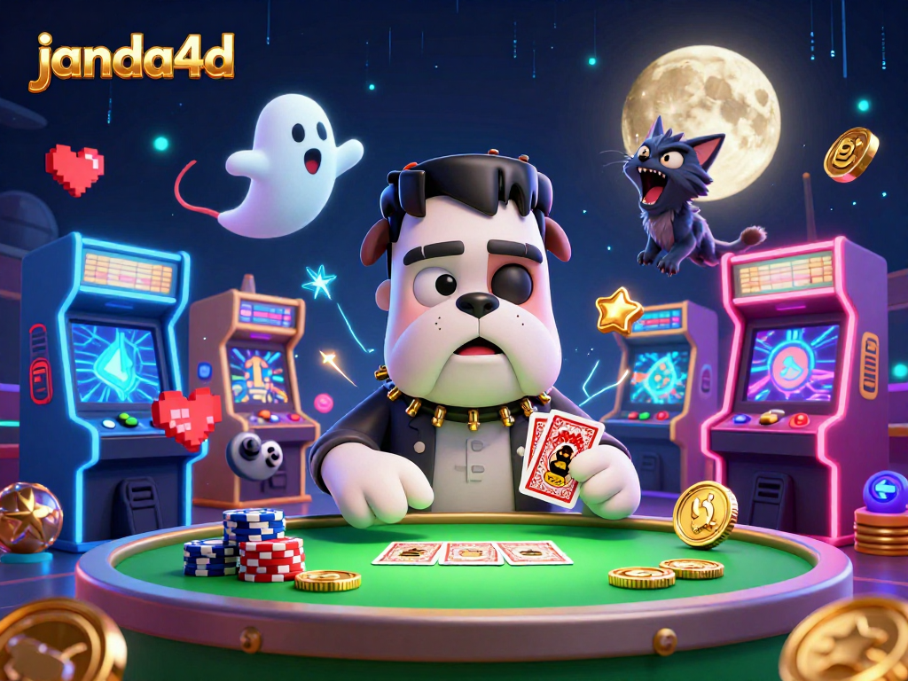 janda4d memukau dengan anjing Frankenstein dan permainan kartu yang menegangkan di kasino virtual