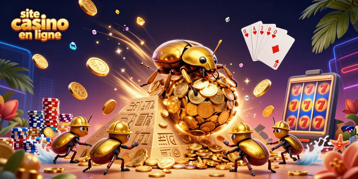 Profitez de l'expérience des meilleurs jeux sur un site casino en ligne avec une ambiance dynamique et dorée.