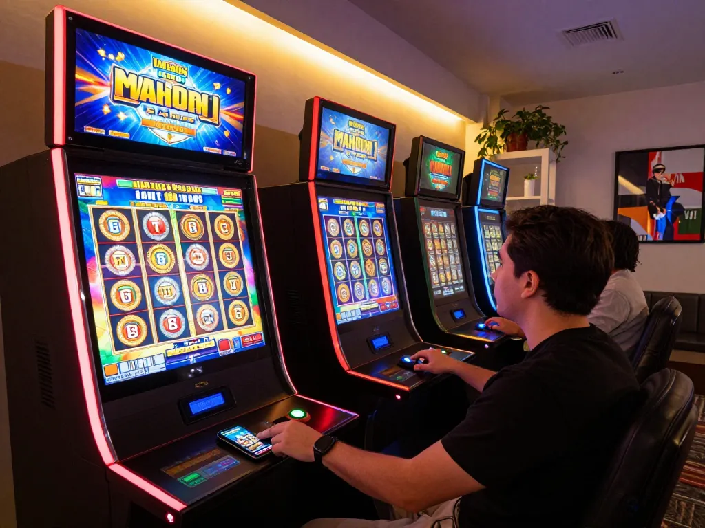 Engage with king garuda as you hit the jackpot on an online slot machine.