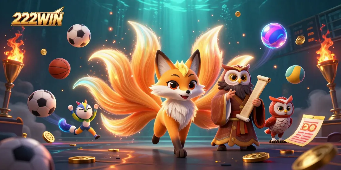 Engage with 222WIN's vibrant casino experience featuring 3D characters in a dynamic betting scene.
