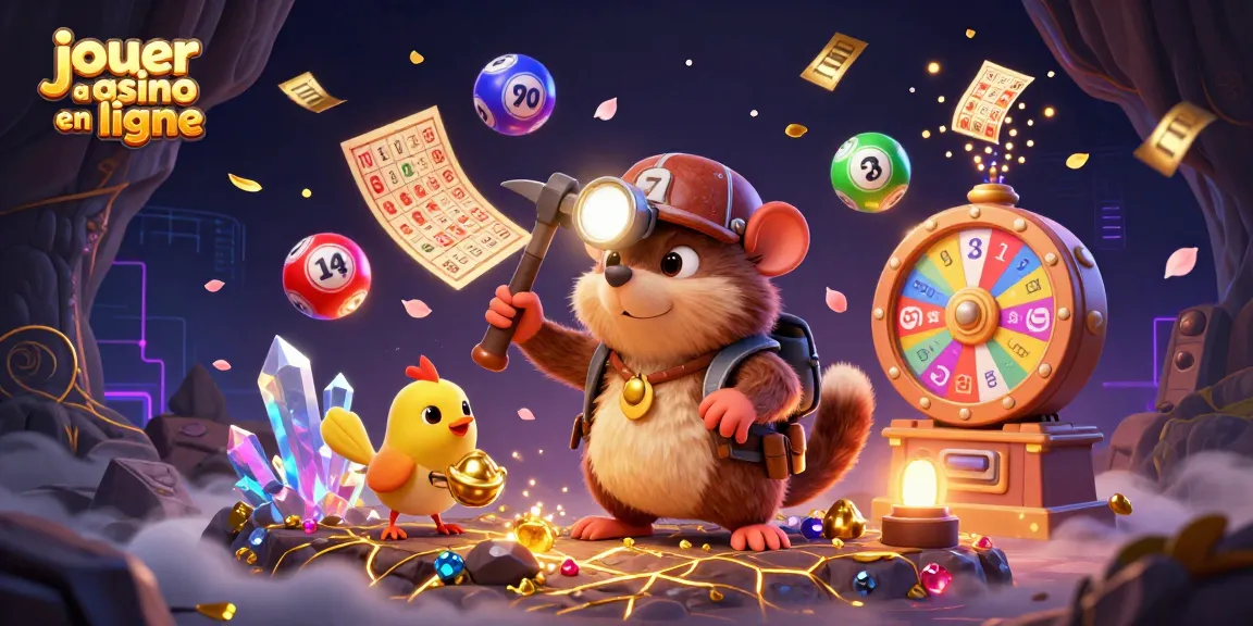 Jouer au casino en ligne dans une scène animée avec des personnages et des éléments de jeu captivants.