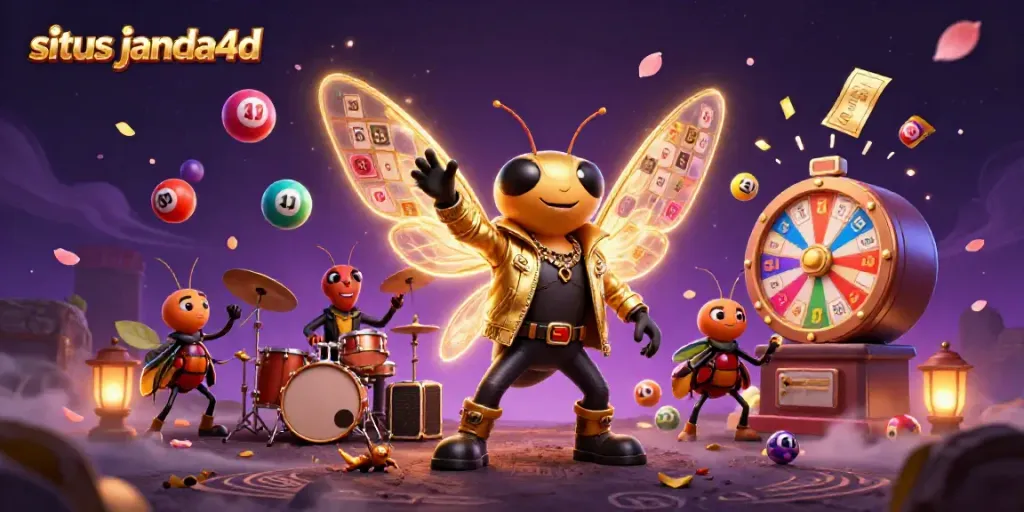 Situs janda4d menyajikan permainan slot menarik dengan cicada rock star dan teman-temannya dalam suasana semarak