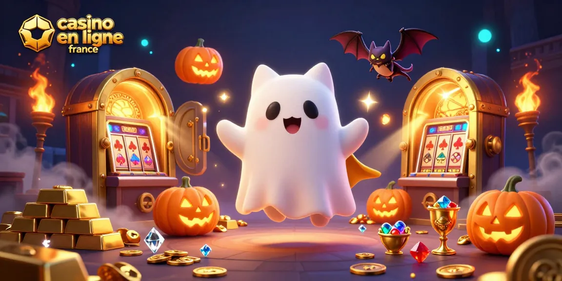 Découvrez l'excitation de jouer dans un casino en ligne France avec un chat fantôme et un vampire en cape!