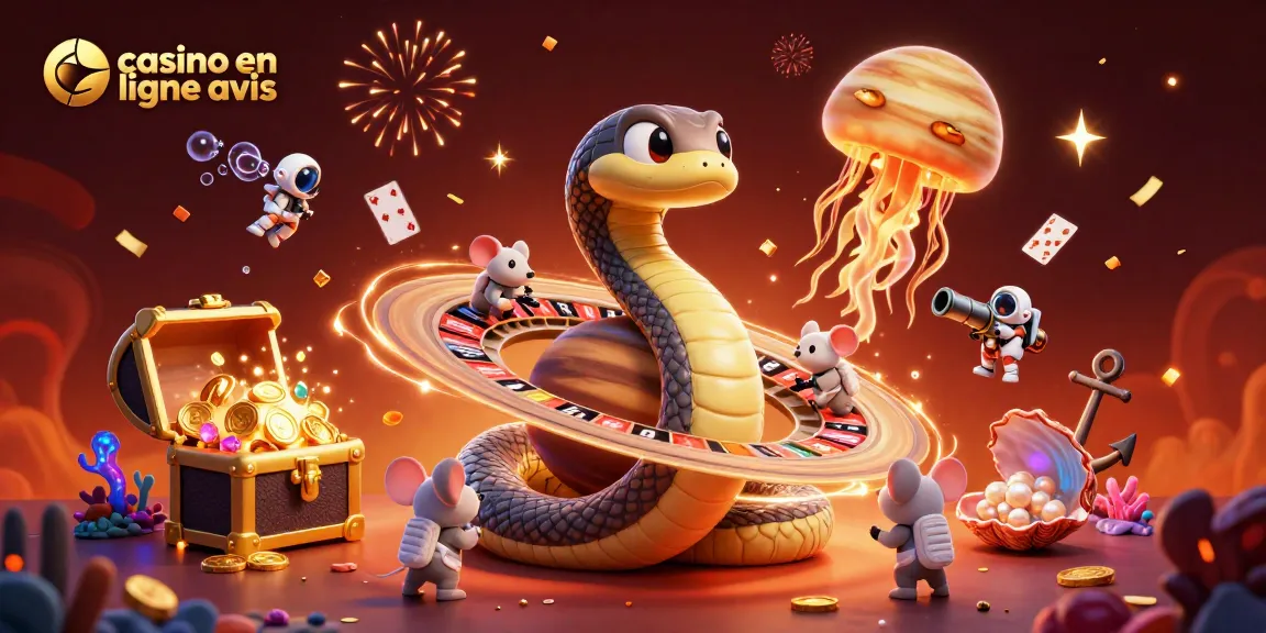 Placer des paris dans des casinos en ligne avis avec des souris astronautes et un serpent cosmique.