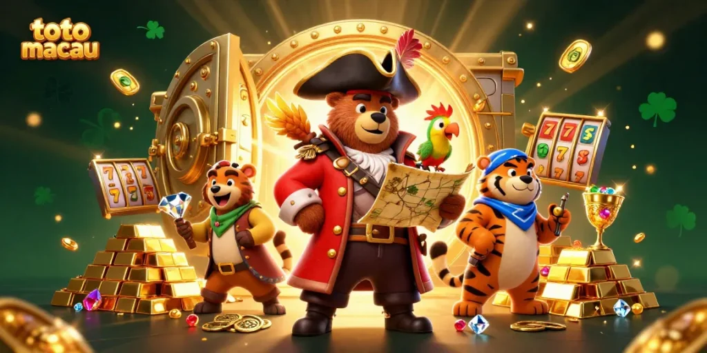 Spin the reels at toto macau with thrilling characters and treasure elements, creating an engaging atmosphere.